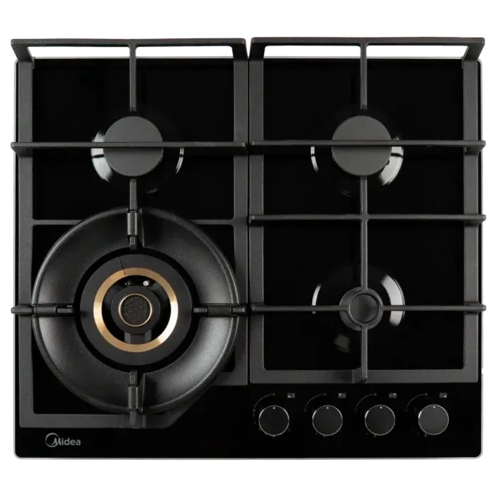 Газовая варочная панель Midea MG601V BG/(Easy Clean) Black - фото 2