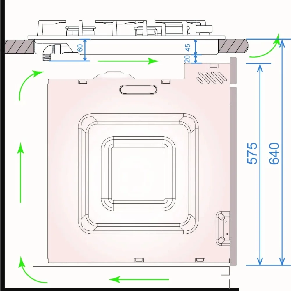 Комплект Газовая варочная поверхность Haier HHX-G64CNB + Встраиваемый духовой шкаф Haier HOX-FP5AGB  - фото 4
