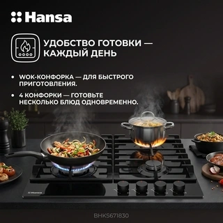 Газовая варочная поверхность Hansa BHKS671830 - фото 6