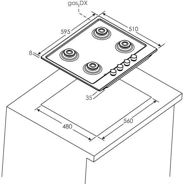 Газовая варочная поверхность Candy CHG6BF4WPBB - фото 9