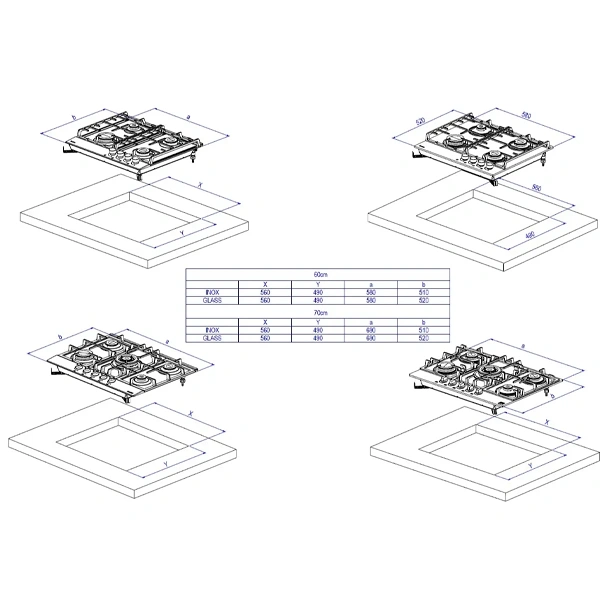 Газовая варочная поверхность Delonghi GRETA 6GW NB - фото 6