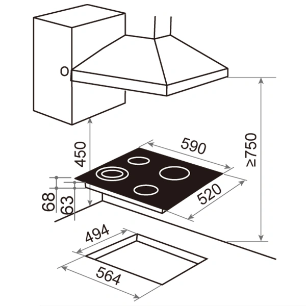 Стеклокерамическая варочная поверхность Haier HHX-C64TDVB - фото 2