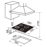 Стеклокерамическая варочная панель Haier HHX-C64TDFB - фото 2