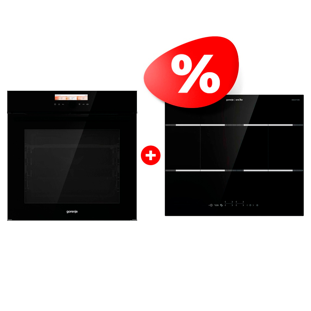 Комплект Индукционная варочная поверхность Gorenje IT646ORAB + Встраиваемый духовой шкаф Gorenje BOP798S37BG 