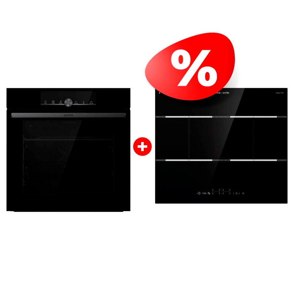 Комплект Индукционная варочная поверхность Gorenje IT646ORAB + Встраиваемый духовой шкаф Gorenje BOS6747A01BG 