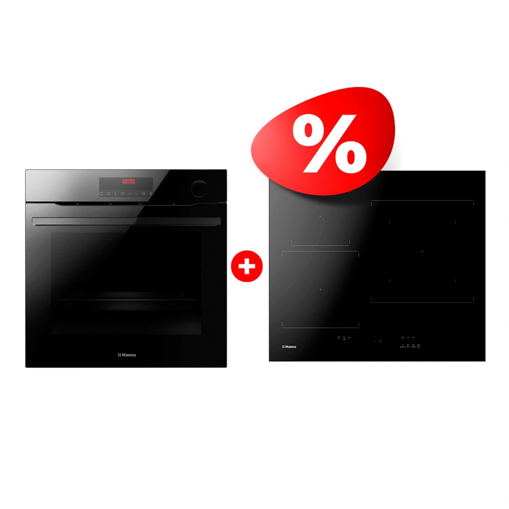 Жиынтық Hansa индукциялық ас пісіру беті BHI67006 + Встраиваемый духовой шкаф Hansa BOEB698699 