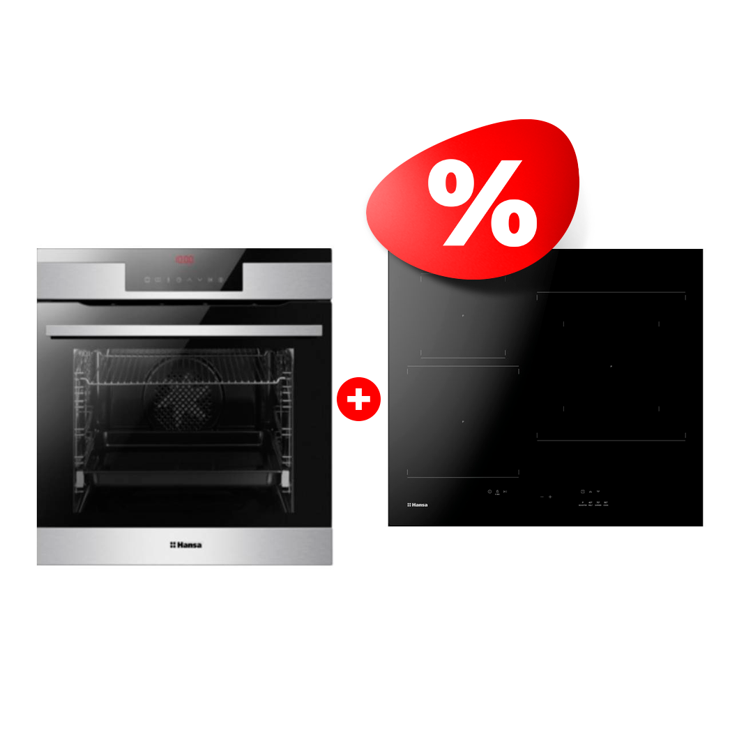 Комплект Индукционная варочная панель Hansa BHI67006 + Встраиваемый духовой шкаф Hansa BOEI697622 