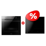 Комплект Индукционная варочная панель Hansa BHI67006 + Встраиваемый духовой шкаф Hansa BOEBS696677 