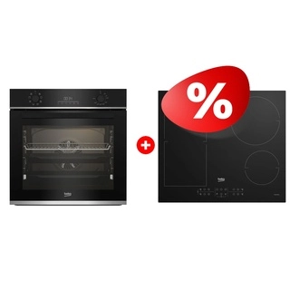 Комплект Индукционная варочная поверхность Beko HII 64200 FMT + Встраиваемый духовой шкаф Beko BBIR13300XC 