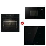 Комплект Индукционная поверхность Gorenje GI6401BSCE + Встраиваемая микроволновая печь Gorenje BM201M2BG + Встраиваемый духовой шкаф Gorenje BSA6737E15BG 