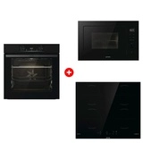 Комплект Индукционная поверхность Gorenje GI6401BSCE + Встраиваемая микроволновая печь Gorenje BM251M2BG + Встраиваемый духовой шкаф Gorenje BOS6737E06B 