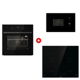 Комплект Индукционная поверхность Gorenje GI6401BSCE + Встраиваемая микроволновая печь Gorenje BM201AG1BG + Встраиваемый духовой шкаф Gorenje BO6737E02NBG 