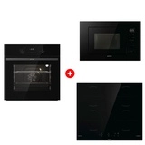Комплект Индукционная поверхность Gorenje GI6401BSCE + Встраиваемая микроволновая печь Gorenje BM201M2BG + Встраиваемый духовой шкаф Gorenje BO6737E02NBG 