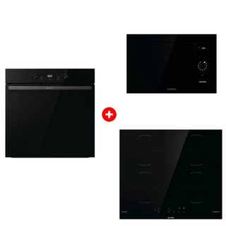 Комплект Индукционная поверхность Gorenje GI6401BSCE + Встраиваемая микроволновая печь Gorenje BM235G1SYB + Духовой шкаф Gorenje BOS6737E20FBG 