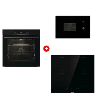 Комплект Индукционная поверхность Gorenje GI6401BSCE + Встраиваемая микроволновая печь Gorenje BM201AG1BG + Встраиваемый духовой шкаф Gorenje BOS6737E06B 