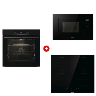 Комплект Индукционная поверхность Gorenje GI6401BSCE + Встраиваемая микроволновая печь Gorenje BM201M2BG + Встраиваемый духовой шкаф Gorenje BOS6737E06B 