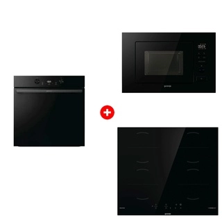 Комплект Индукционная поверхность Gorenje GI6401BSCE + Встраиваемая микроволновая печь Gorenje BM201M2BG + Встраиваемый духовой шкаф Gorenje BOS6737E05DBG 