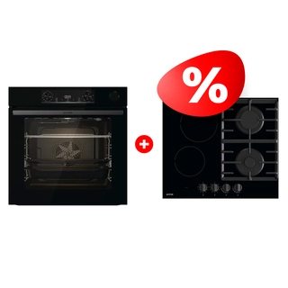 Комплект Комбинированная варочная поверхность Gorenje GCE691BSC + Встраиваемый духовой шкаф Gorenje BSA6737E15BG 