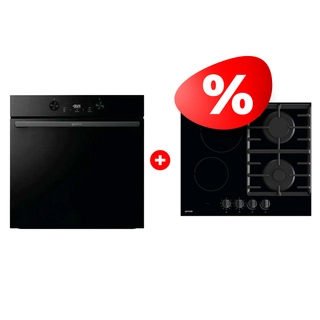 Комплект Комбинированная варочная поверхность Gorenje GCE691BSC + Встраиваемый духовой шкаф Gorenje BOS6737E05DBG 