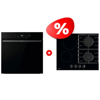 Комплект Комбинированная варочная поверхность Gorenje + Духовой шкаф Gorenje GCE691BSC + BOS6737E20FBG
