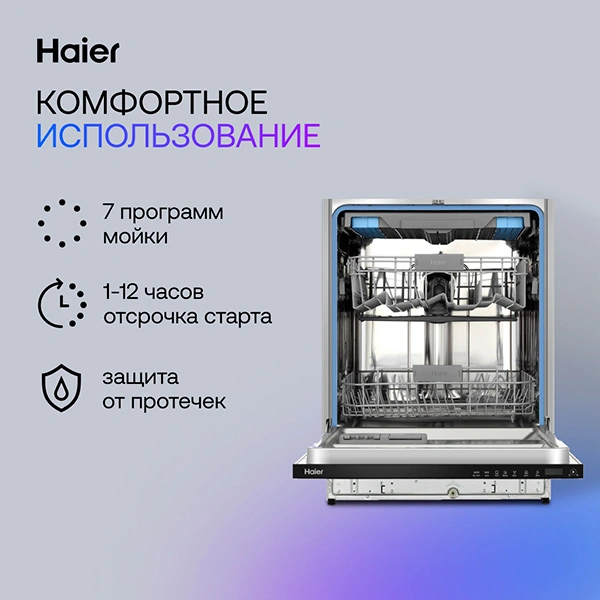 Встраиваемая посудомоечная машина Haier HDWE14-094RU - фото 8