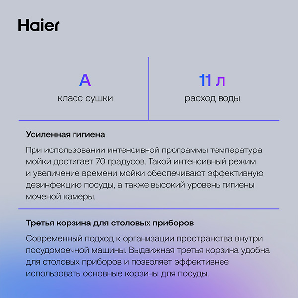 Встраиваемая посудомоечная машина Haier HDWE14-094RU в Алматы - цены ...