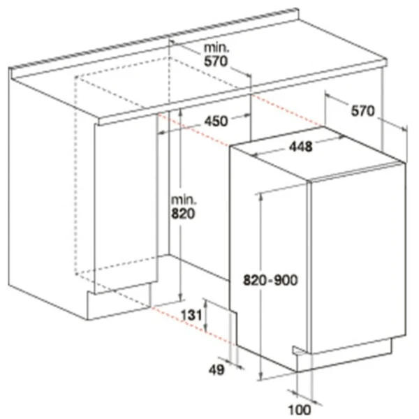 Hotpoint-Ariston кіріктірілген ыдыс жуғыш машина LSTB 4B00 EU - фото 5