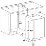 Hotpoint-Ariston кіріктірілген ыдыс жуғыш машина LSTB 4B00 EU - фото 5