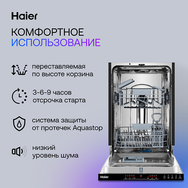 Встраиваемая посудомоечная машина Haier HDWE10-292RU - фото 8