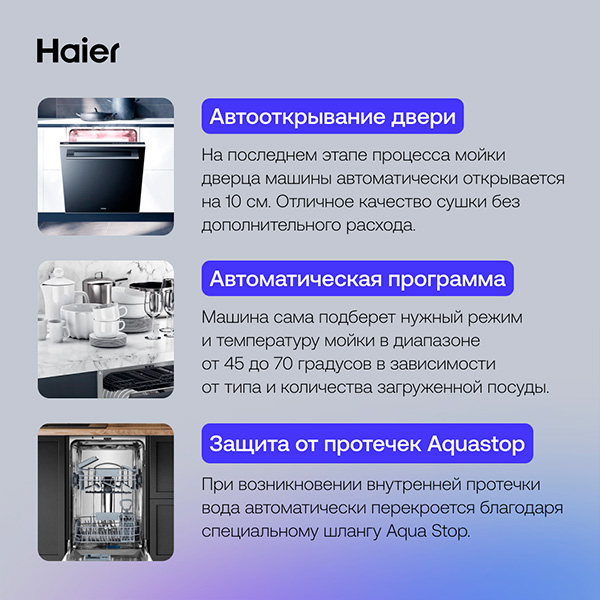 Встраиваемая посудомоечная машина Haier HDWE10-292RU - фото 9