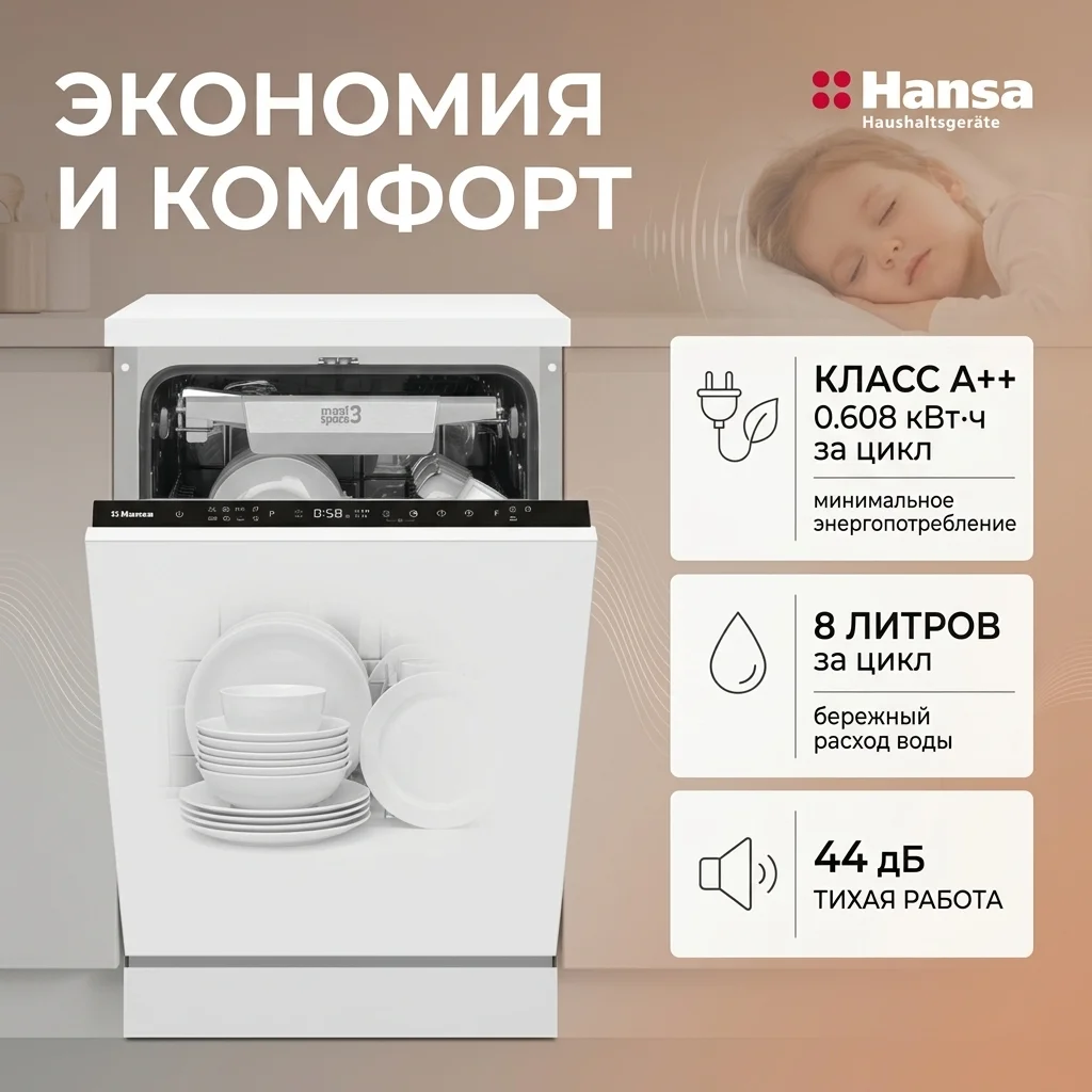 Встраиваемая посудомоечная машина Hansa ZIM428KH (1194552) - фото 10