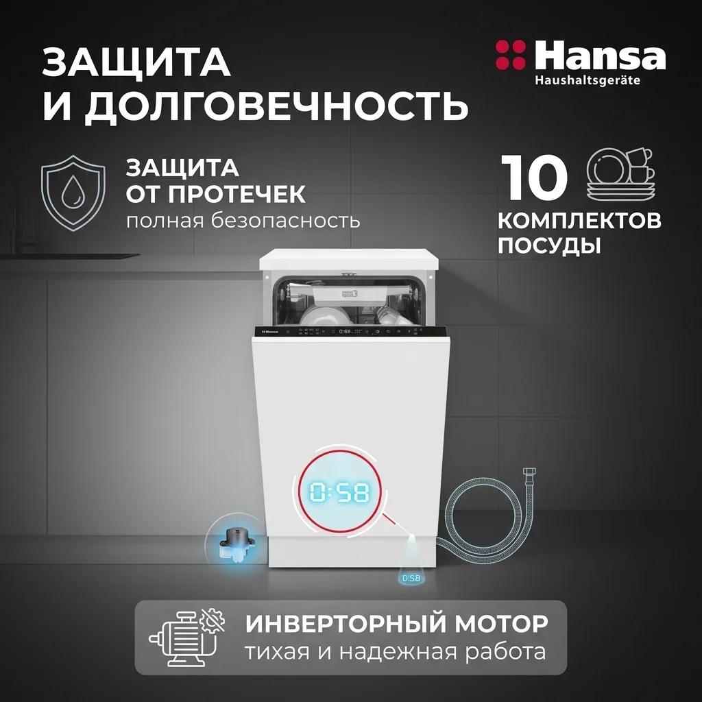 Встраиваемая посудомоечная машина Hansa ZIM428KH (1194552) - фото 8