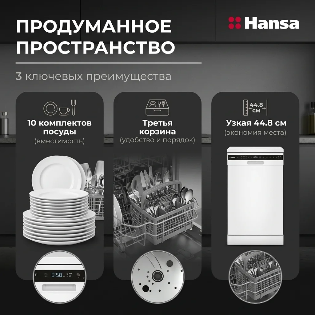 Встраиваемая посудомоечная машина Hansa ZIM428KH (1194552) - фото 9