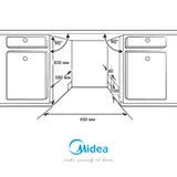 Midea кіріктірілетін ыдыс жуғыш машинасы MDWB-4515BA - фото 6