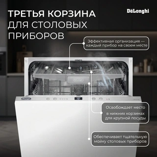 Встраиваемая посудомоечная машина Delonghi DDW 06F Basilia - фото 3