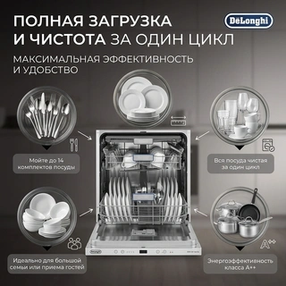 Встраиваемая посудомоечная машина Delonghi DDW 06F Basilia - фото 5