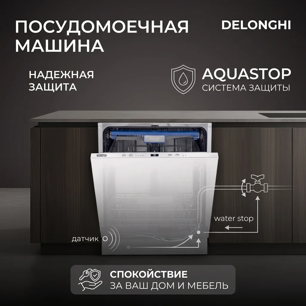Встраиваемая посудомоечная машина Delonghi DDW 06F Basilia - фото 6