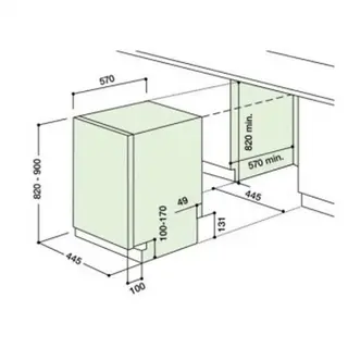 Встраиваемая посудомоечная машина HOTPOINT-ARISTON LST 329 AX 