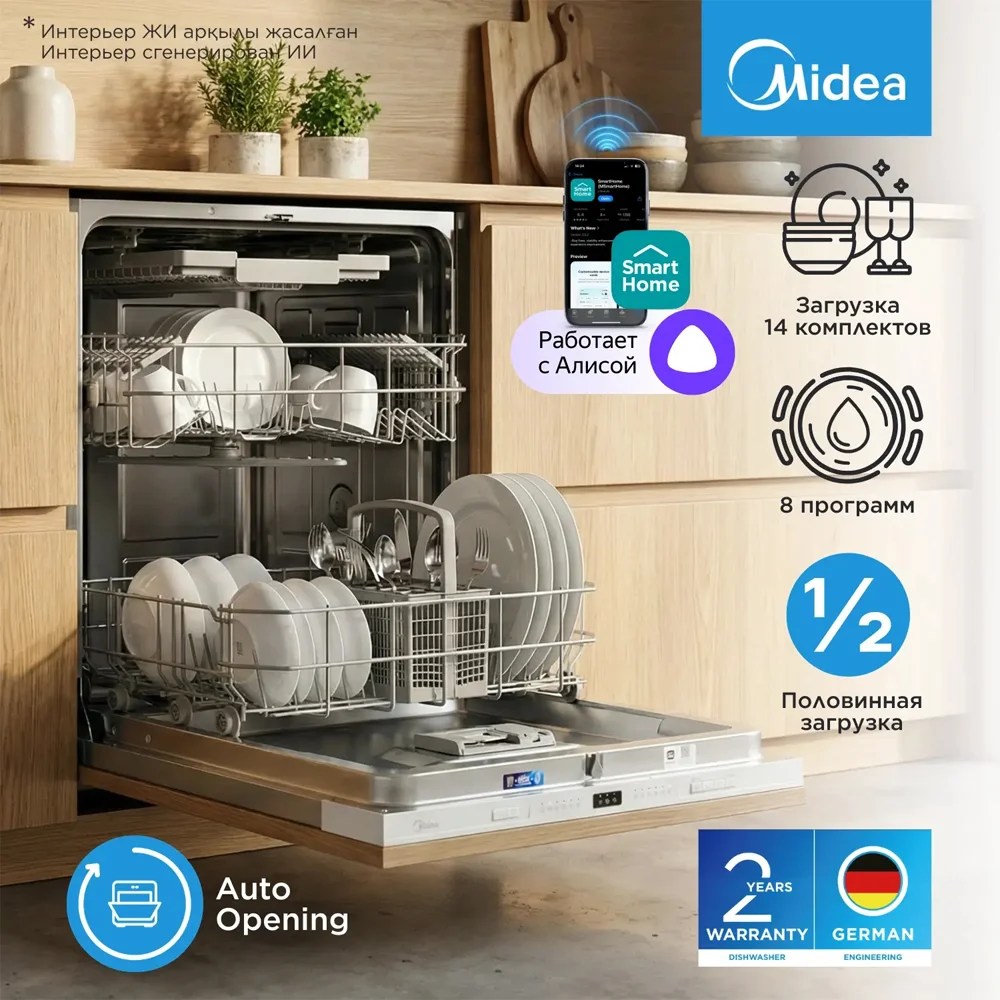 Встраиваемая посудомоечная машина Midea MID60S070i - фото 10