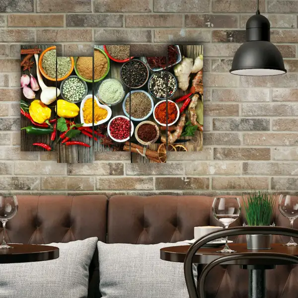 Модульная картина SLP Специи / 5 модулей / 80х120 см (s-mod5-80-120-02)