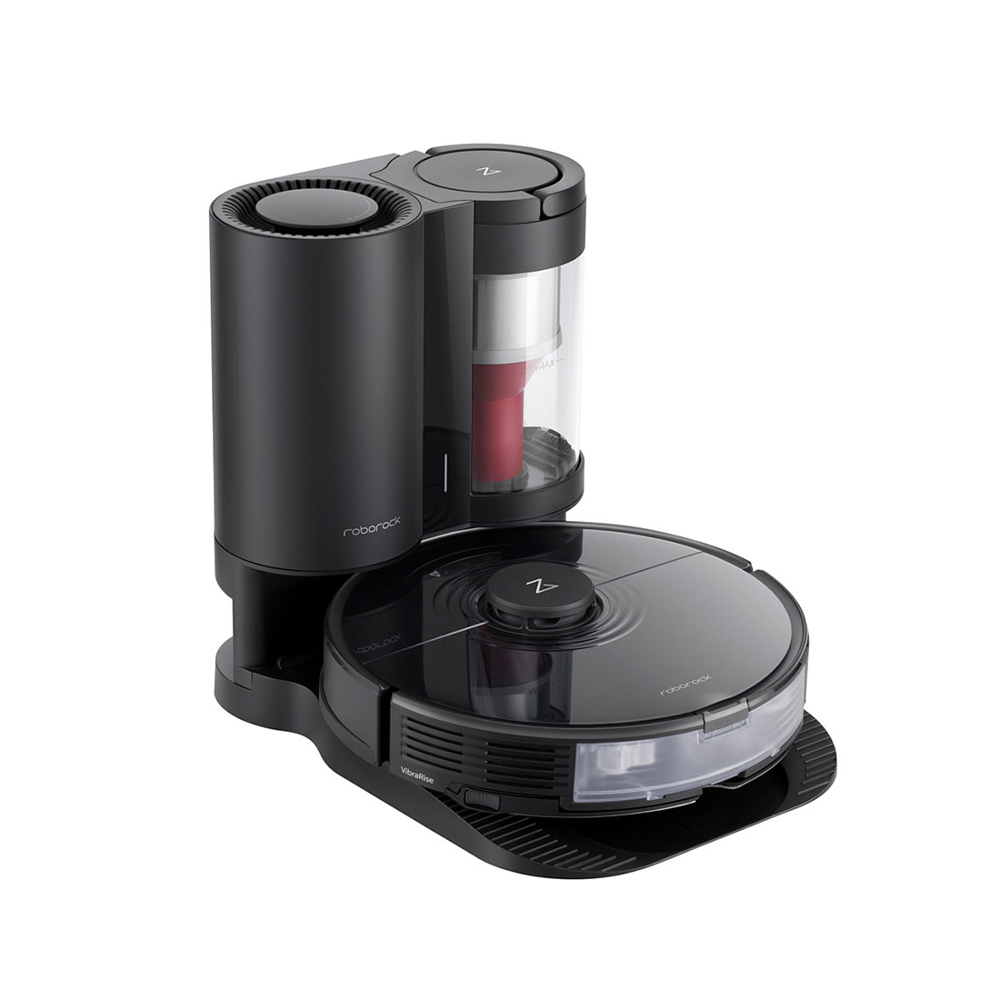 Робот-пылесос Roborock S7+ с зарядным устройством и автовыгрузкой мусора (AED01HRR/AED02HRR) Черный 