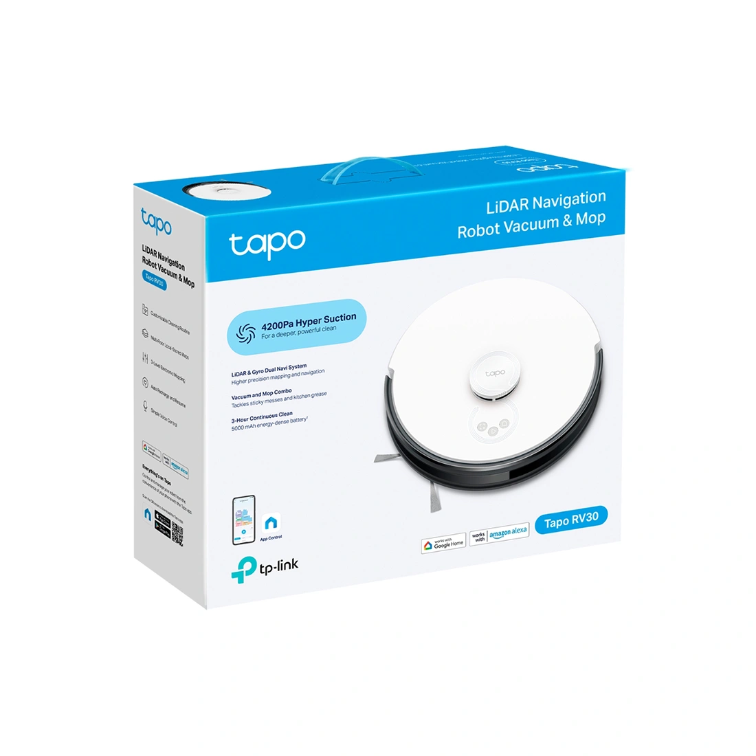 Робот-пылесос TP-Link Tapo RV30 с влажной уборкой и датчиком LiDAR Tapo RV30 - фото 5