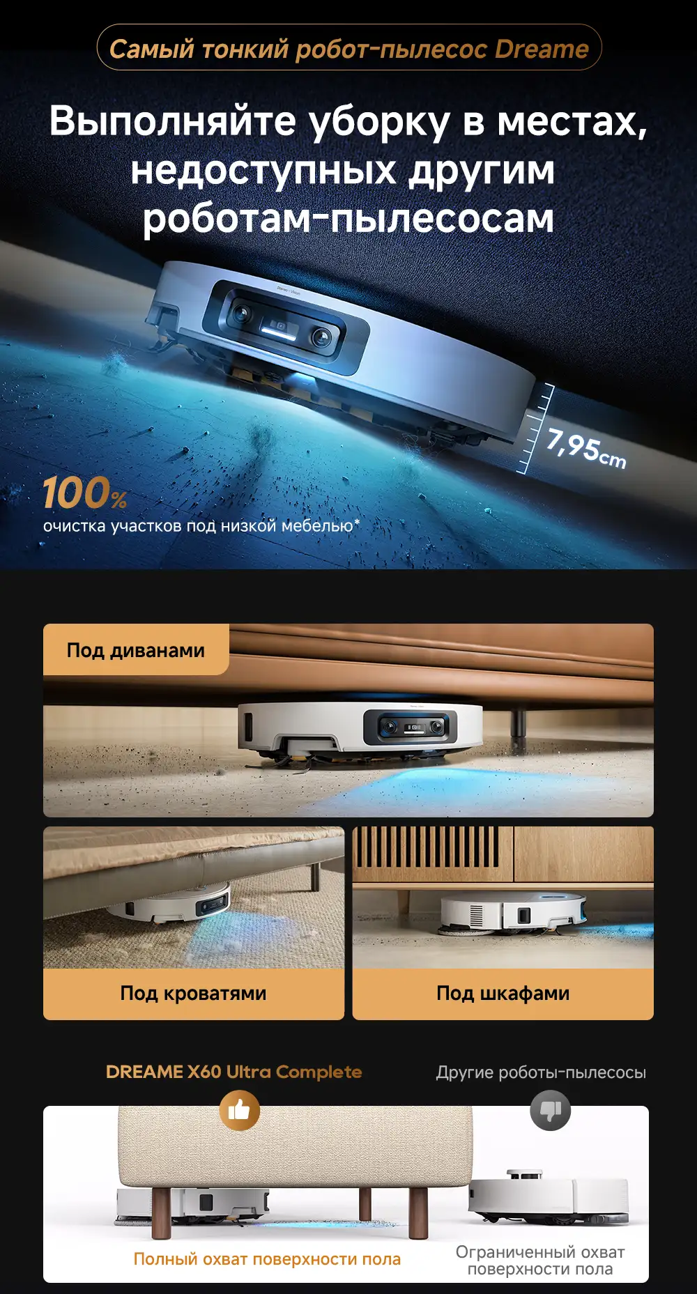 Робот-пылесос Dreame X60 Ultra Complete White - фото 9