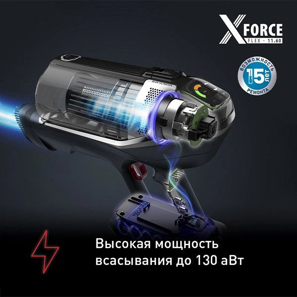 Вертикальный моющий пылесос Tefal X-Force Flex 11.60 TY9890WO - фото 4