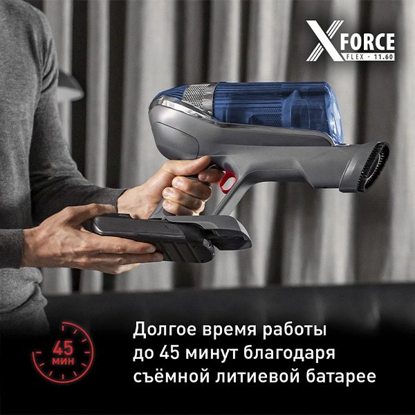 Вертикальный моющий пылесос Tefal X-Force Flex 11.60 TY9890WO - фото 8