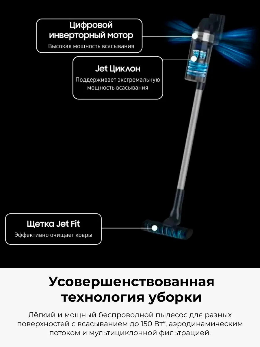 Вертикальный пылесос Samsung JET 60 Turbo (VS15A6031R4/EV) - фото 5