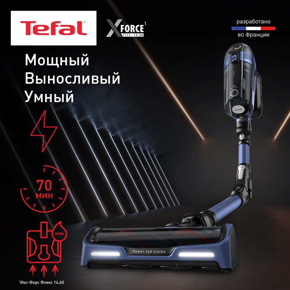 Беспроводной пылесос Tefal X-Force Flex 14.60 Aqua TY99C0WO - фото 2