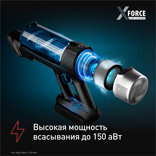 Вертикальный пылесос Tefal X-Force Flex 12.60 Neo Aqua TY9LC1WO - фото 4