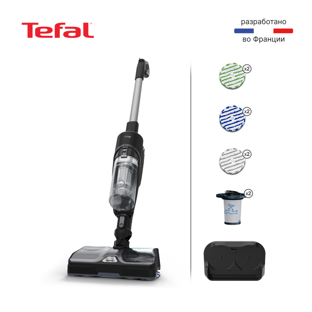 Вертикальный моющий пылесос Tefal X-Combo GF3039WO - фото 4