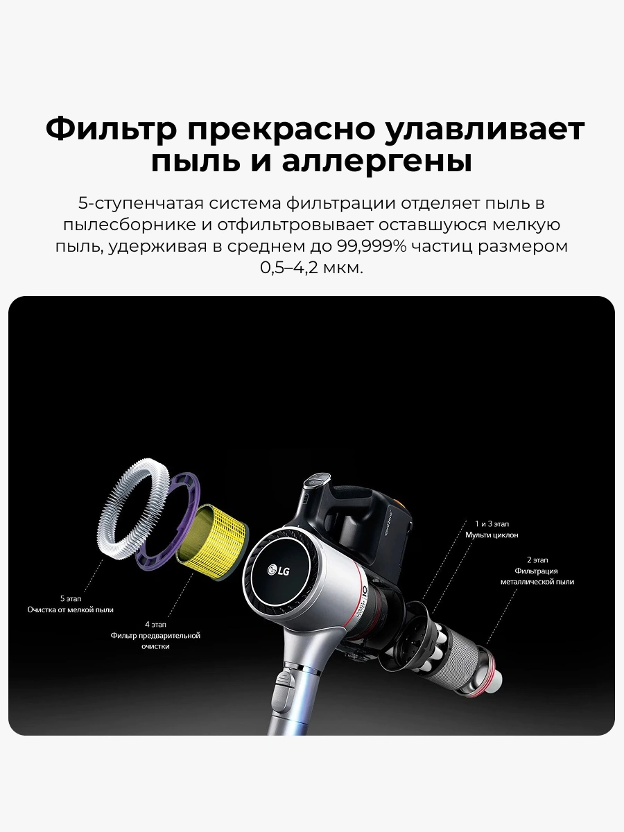 Вертикальный пылесос LG A9N-CORE - фото 8